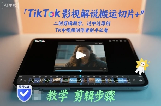 【精】TikTok影视解说搬运切片+二创剪辑教学,过中过原创,TK中视频创作者新手必看 【精】TikTok影视解说搬运切片+二创剪辑教学,过中过原创,TK中视频创作者新手必看
