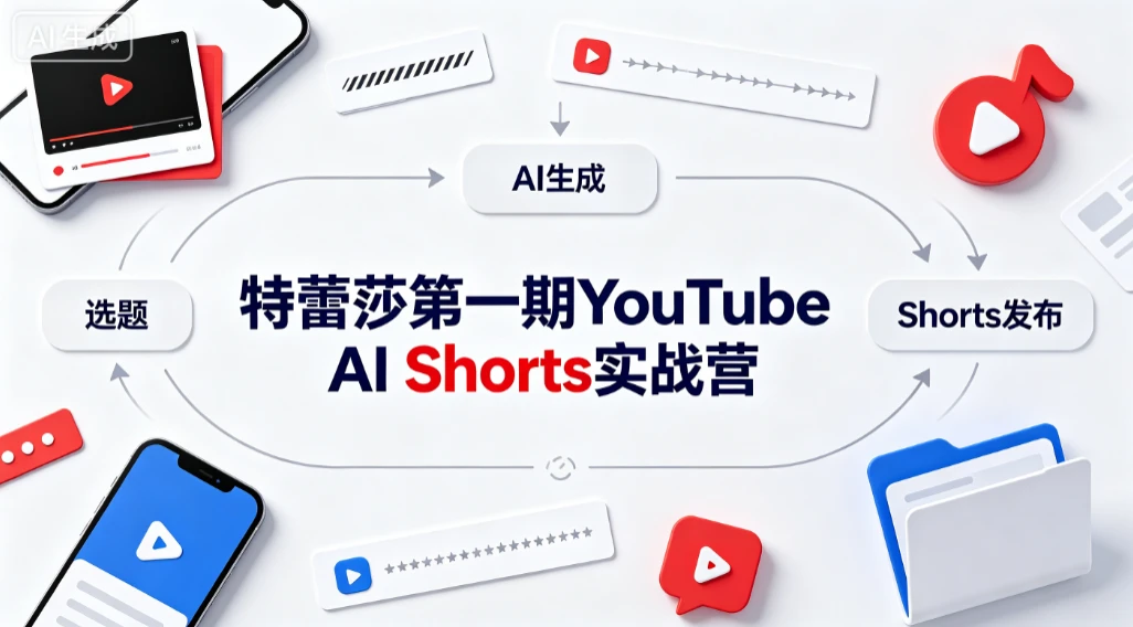 【精】特蕾莎第一期YouTube AI Shorts实战营-知行客