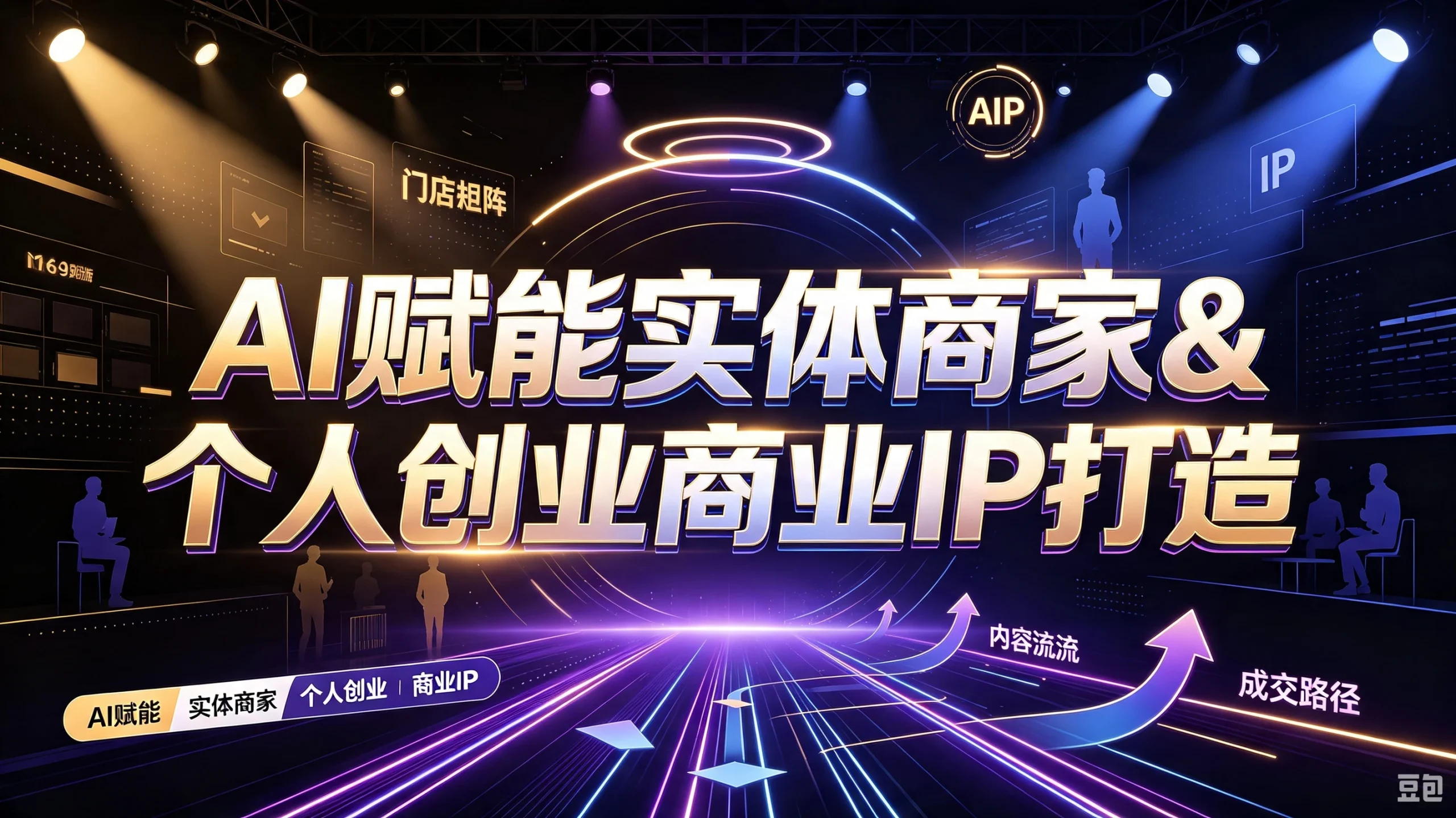 【精】AI赋能实体商家&个人创业商业IP打造，账号搭建养号一人多号布局，从AI本质到短视频获客全系统教学-知行客
