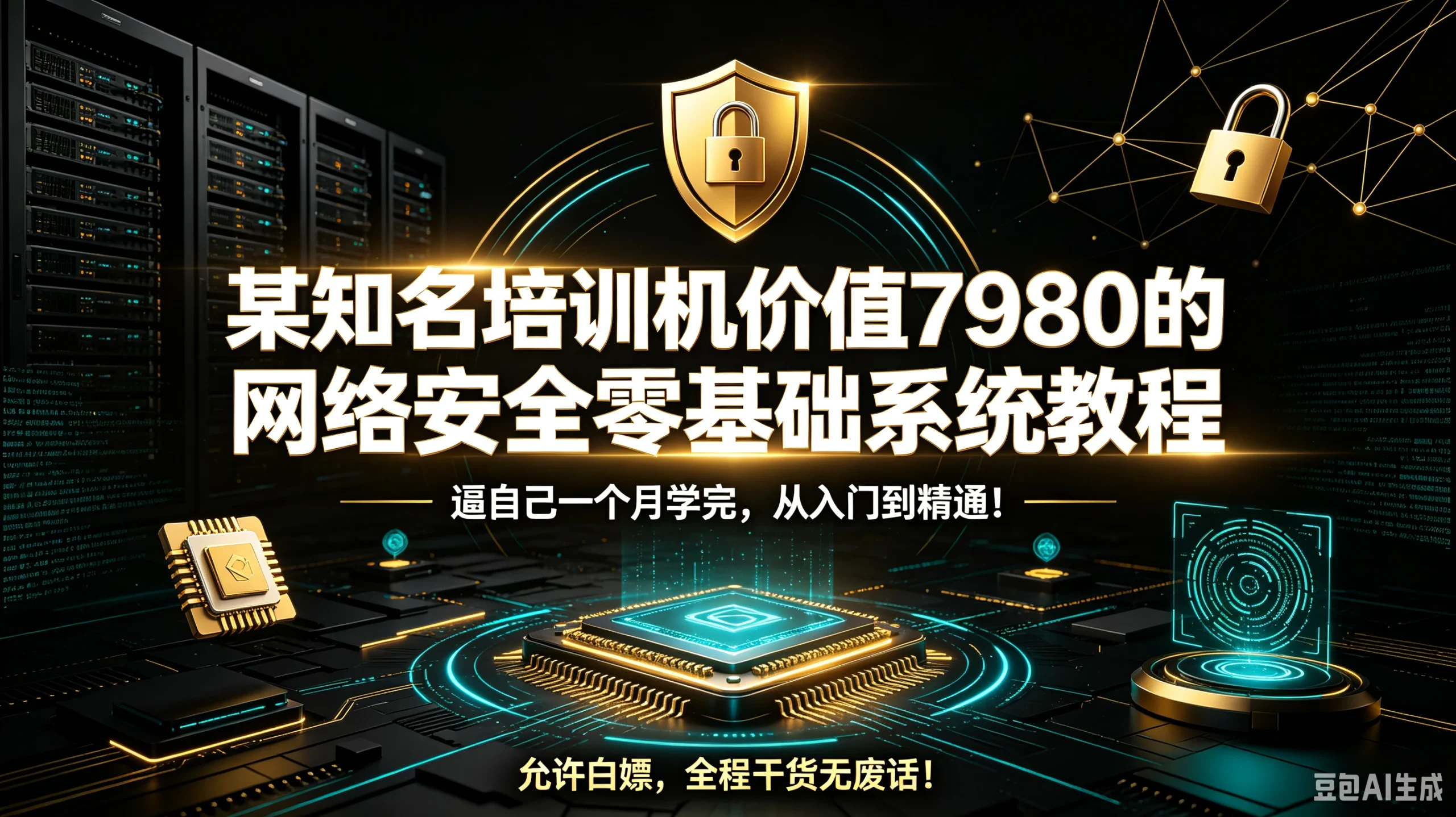 【精】某知名培训机价值7980的网络安全零基础系统教程，逼自己一个月学完，从入门到精通！允许白嫖，全程干货无废话！-知行客