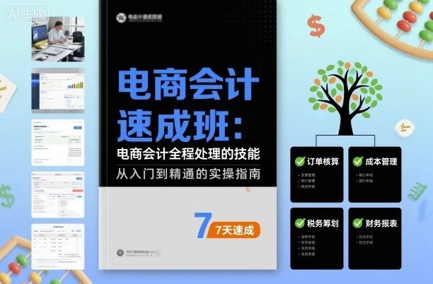 【精】电商会计速成班，电商会计全程处理的技能 | 资源下载 - 知行客网赚项目-副业赚钱-互联网创业-资源整合知行客