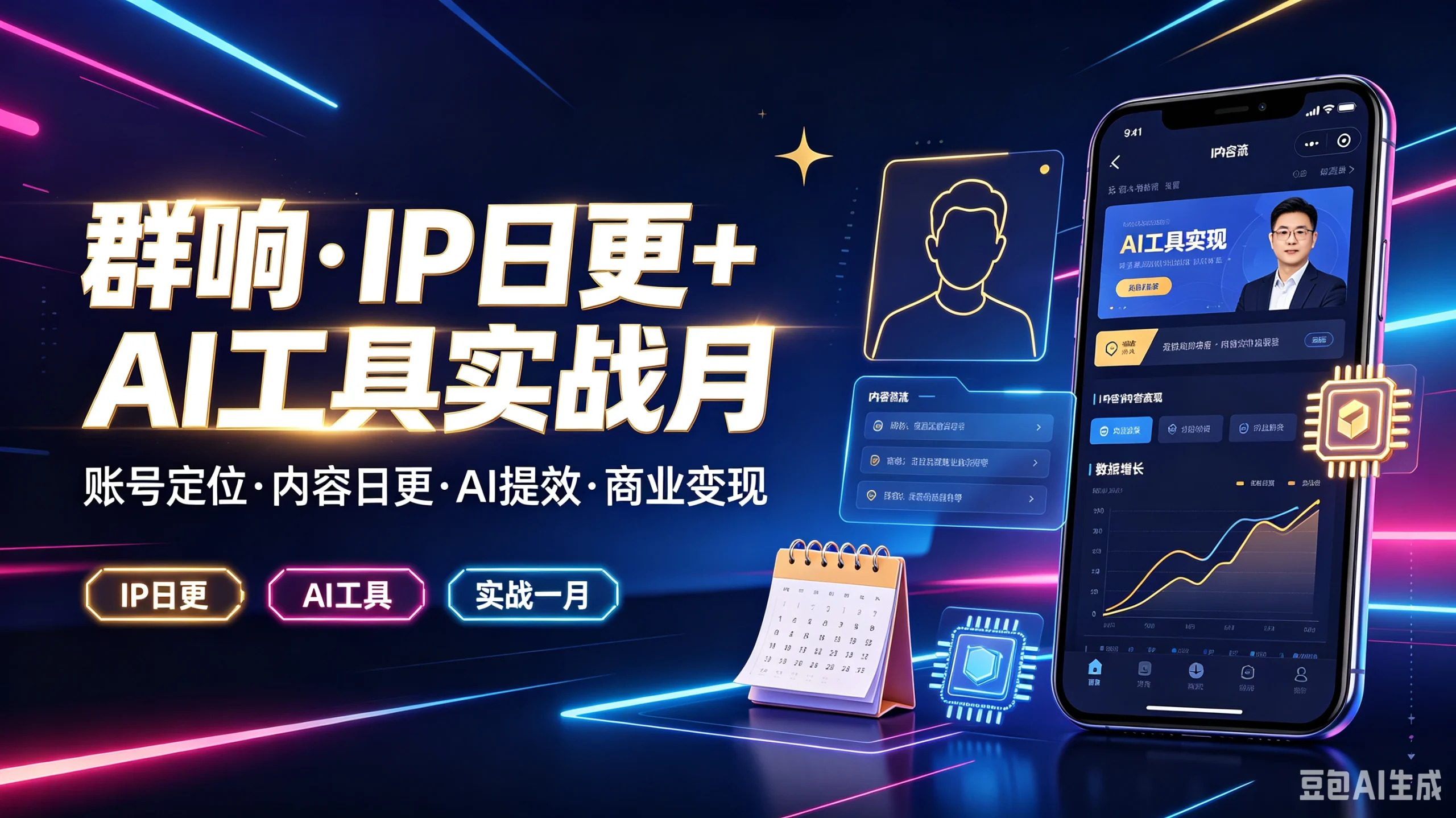 【精】群响·IP日更+AI工具实战月,长号定位·内容日更·AI提效·商业变现,IP日更、Al工具、实战一月 | 资源下载 - 知行客-知行客