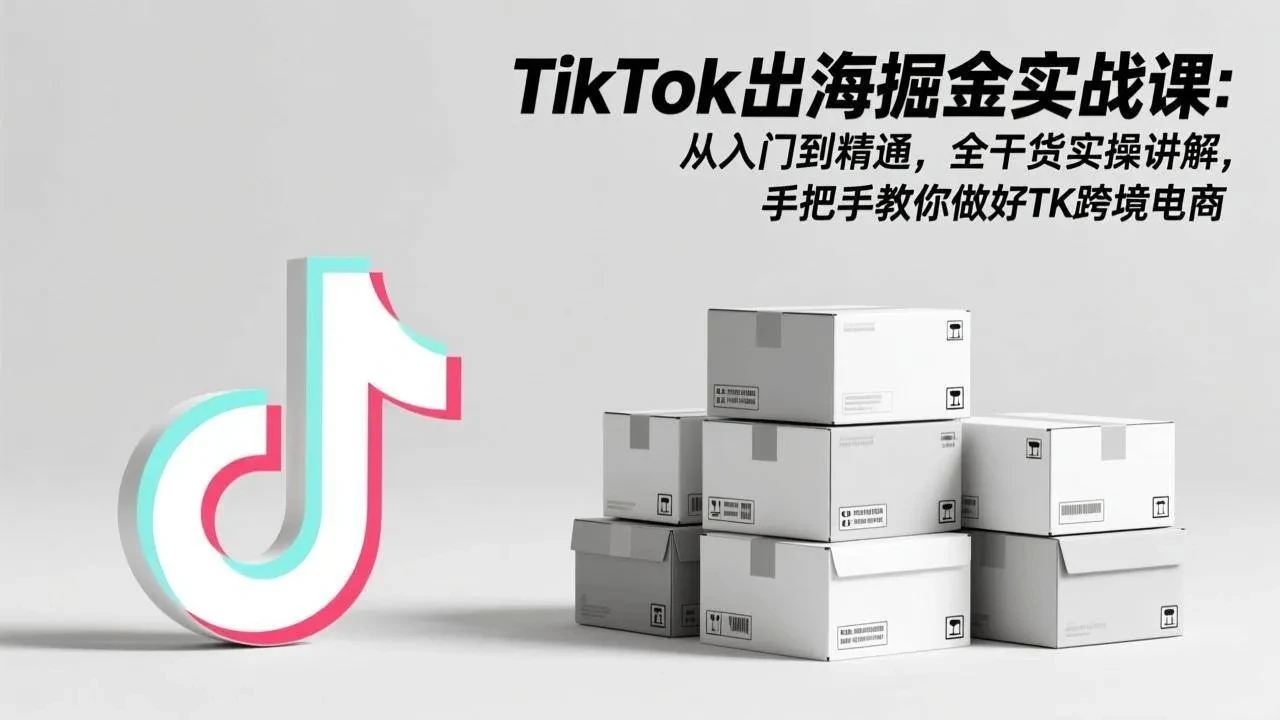 【精】TikTok出海掘金实战课：从入门到精通，全干货实操讲解，手把手教你做好TK跨境电商网赚项目-副业赚钱-互联网创业-资源整合知行客