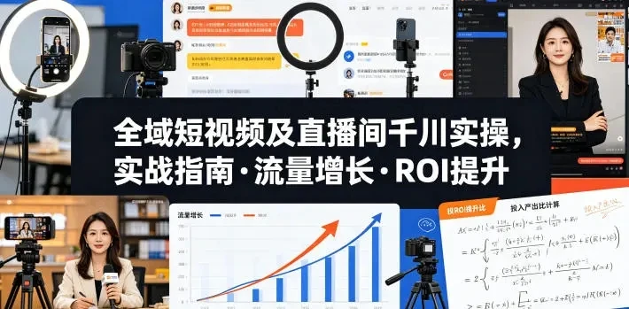【精】老赵·全域短视频及直播间千川实操，实战指南·流量增长·ROI提升（26年6月更新）-知行客