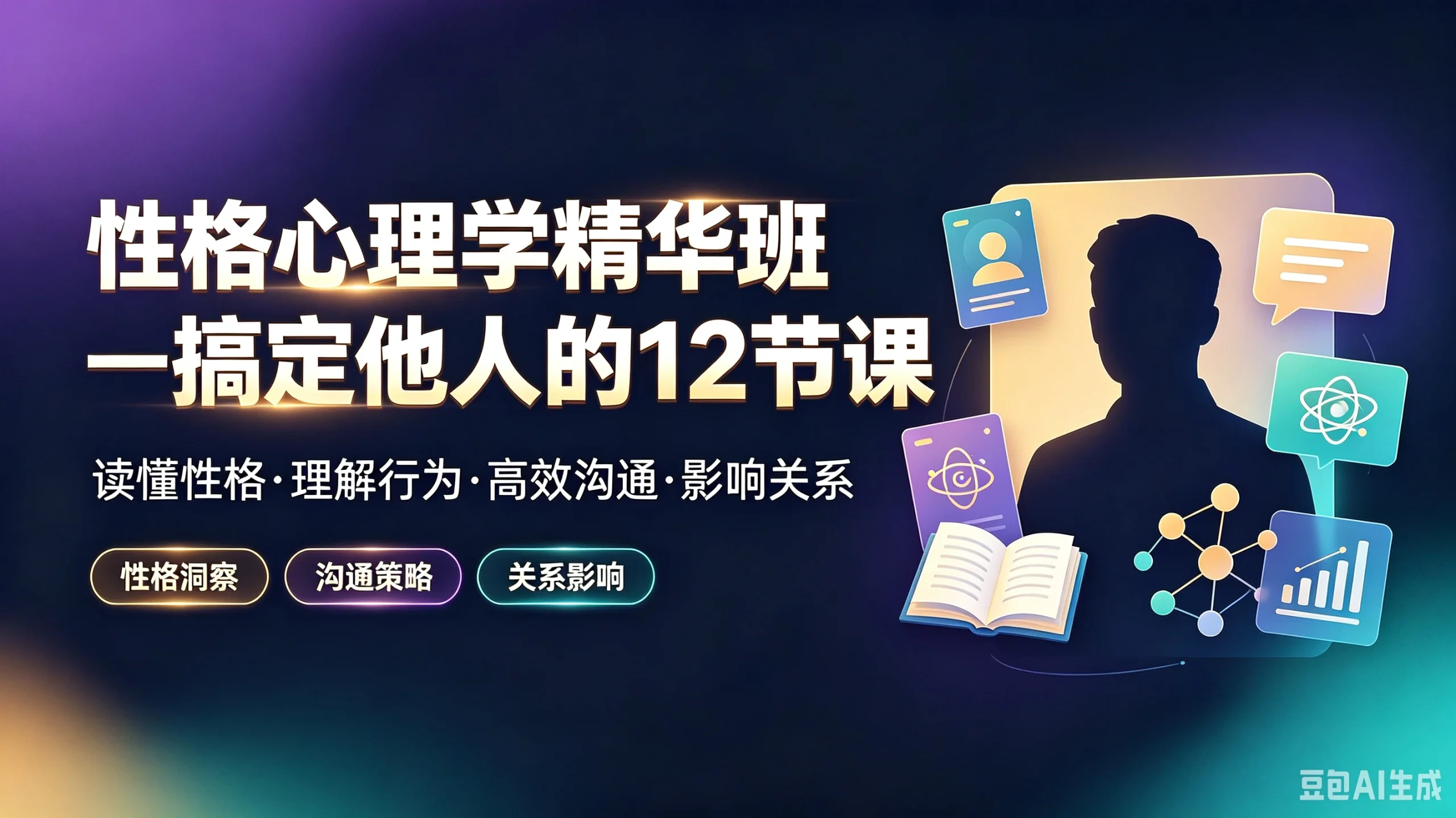 【精】性格心理学精华班一搞定他人的12节课，读懂性格·理解行为·高效沟通·影响关系，性格洞察、沟通策略、关系影响-知行客