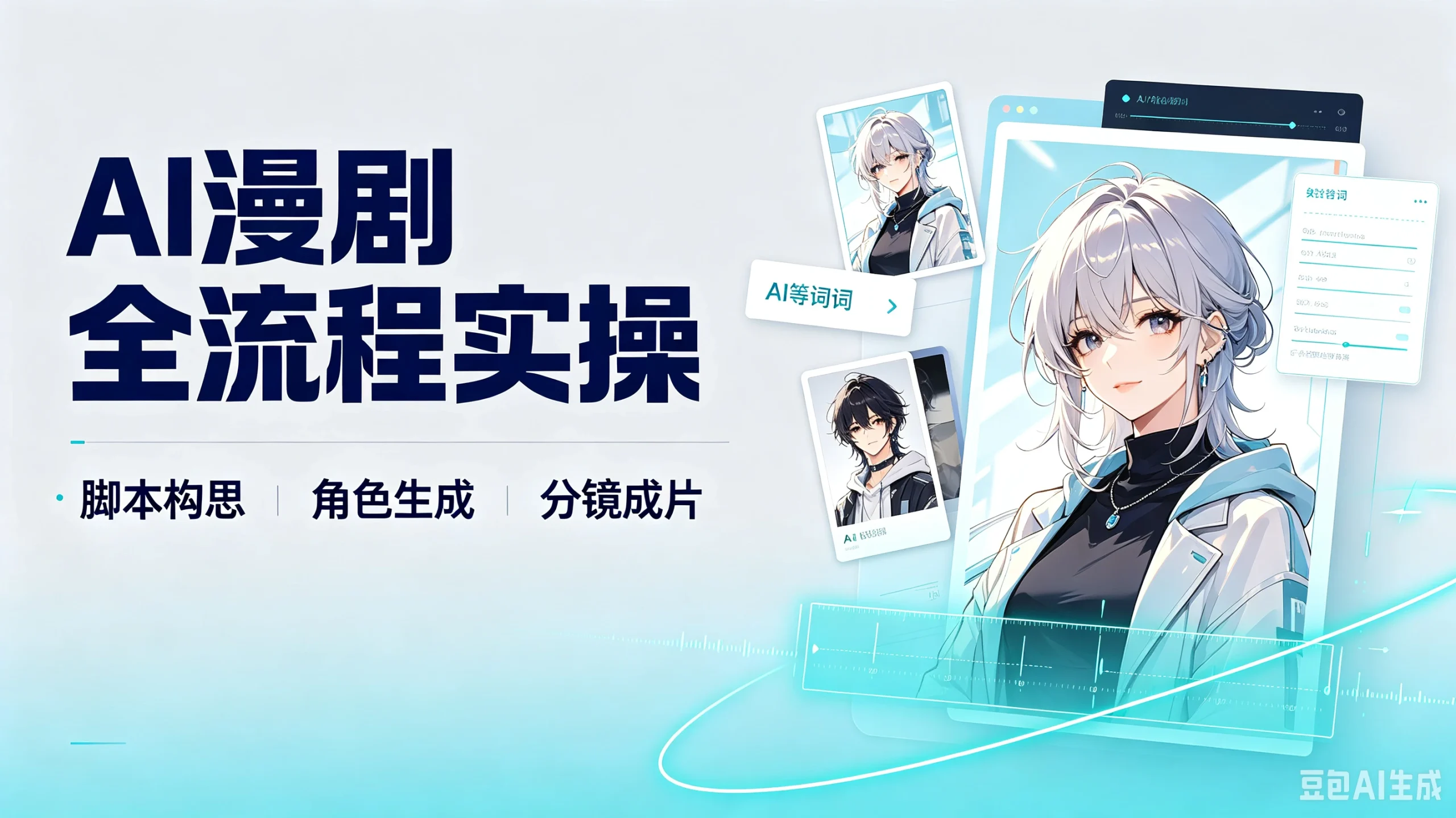 【精】AI漫剧全流程实操，脚本构思、角色生成、分镜成片-知行客