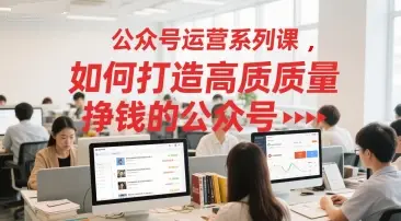 公众号运营系列课，如何打造高质量挣钱的公众号-知行客