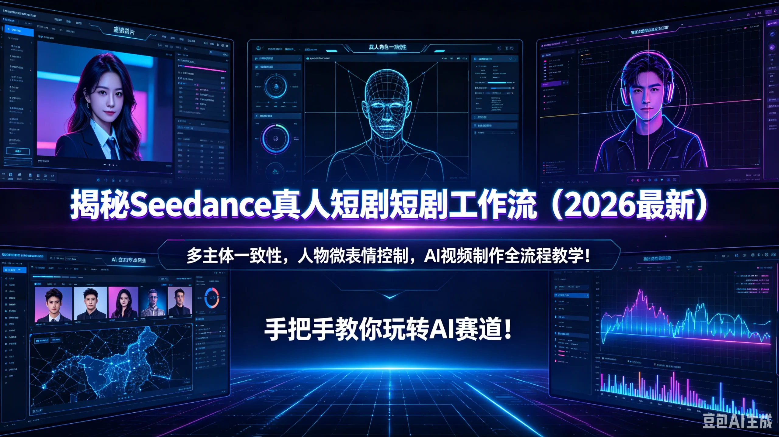 【精】揭秘Seedance真人短剧短剧工作流（2026最新）多主体一致性，人物微表情控制，AI视频制作全流程教学！手把手教你玩转AI赛道！-知行客