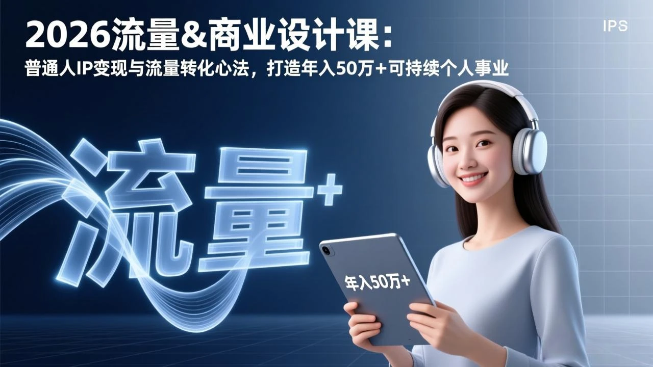 a4ed509fc2813579368e2f1e48c7503f.webp 【精】2026流量&商业设计课:普通人IP变现与流量转化心法,打造年入50万+可持续个人事业