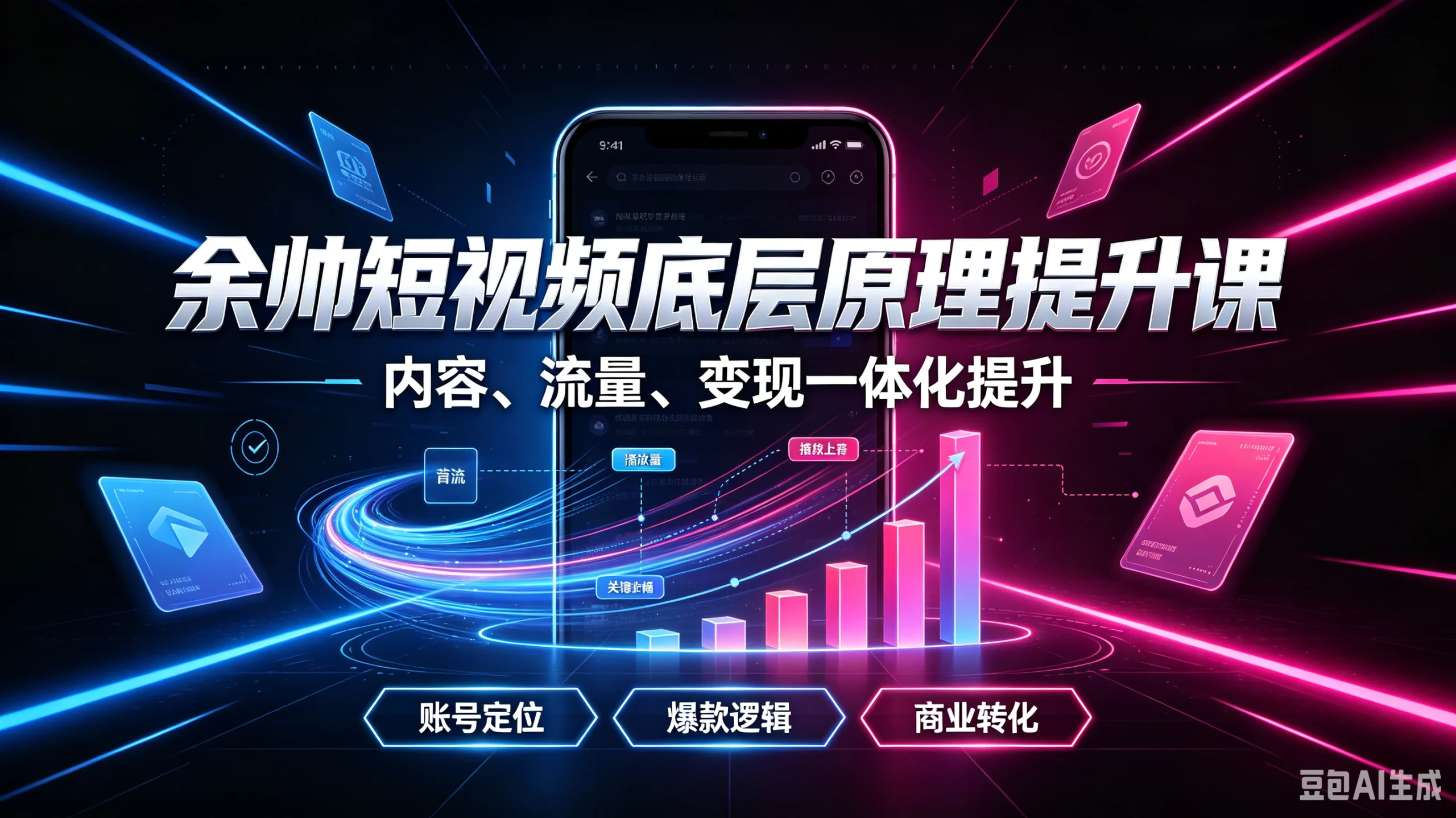 【精】余帅短视频底层原理提升课,内容、流量、变现一体化提升,账号定位、爆款逻辑、商业转化 | 资源下载 - 知行客-知行客