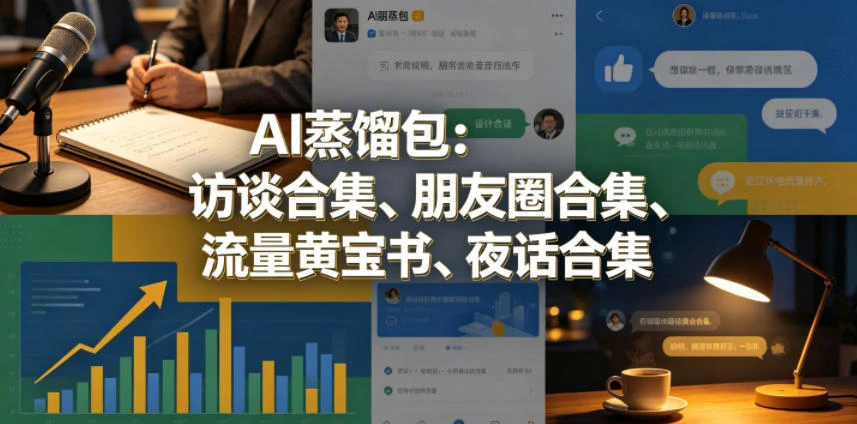 【精】AI蒸馏包：访谈合集、朋友圈合集、流量黄宝书、夜话合集【文档】网赚项目-副业赚钱-互联网创业-资源整合知行客