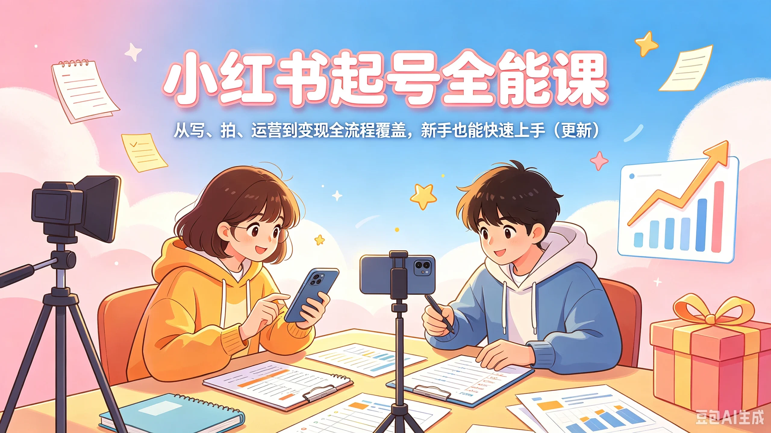 【精】小红书起号全能课，从写、拍、运营到变现全流程覆盖，新手也能快速上手（更新）-知行客