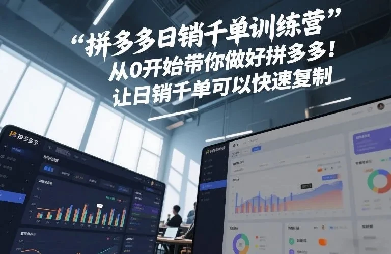 【精】拼多多日销千单训练营，从0开始带你做好拼多多，让日销千单可以快速复制(更新26年1月)网赚项目-副业赚钱-互联网创业-资源整合知行客