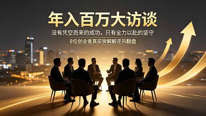 【精】年入百万大访谈：没有凭空而来的成功，只有全力以赴的坚守，8位创业者真实拆解逆风翻盘路-知行客