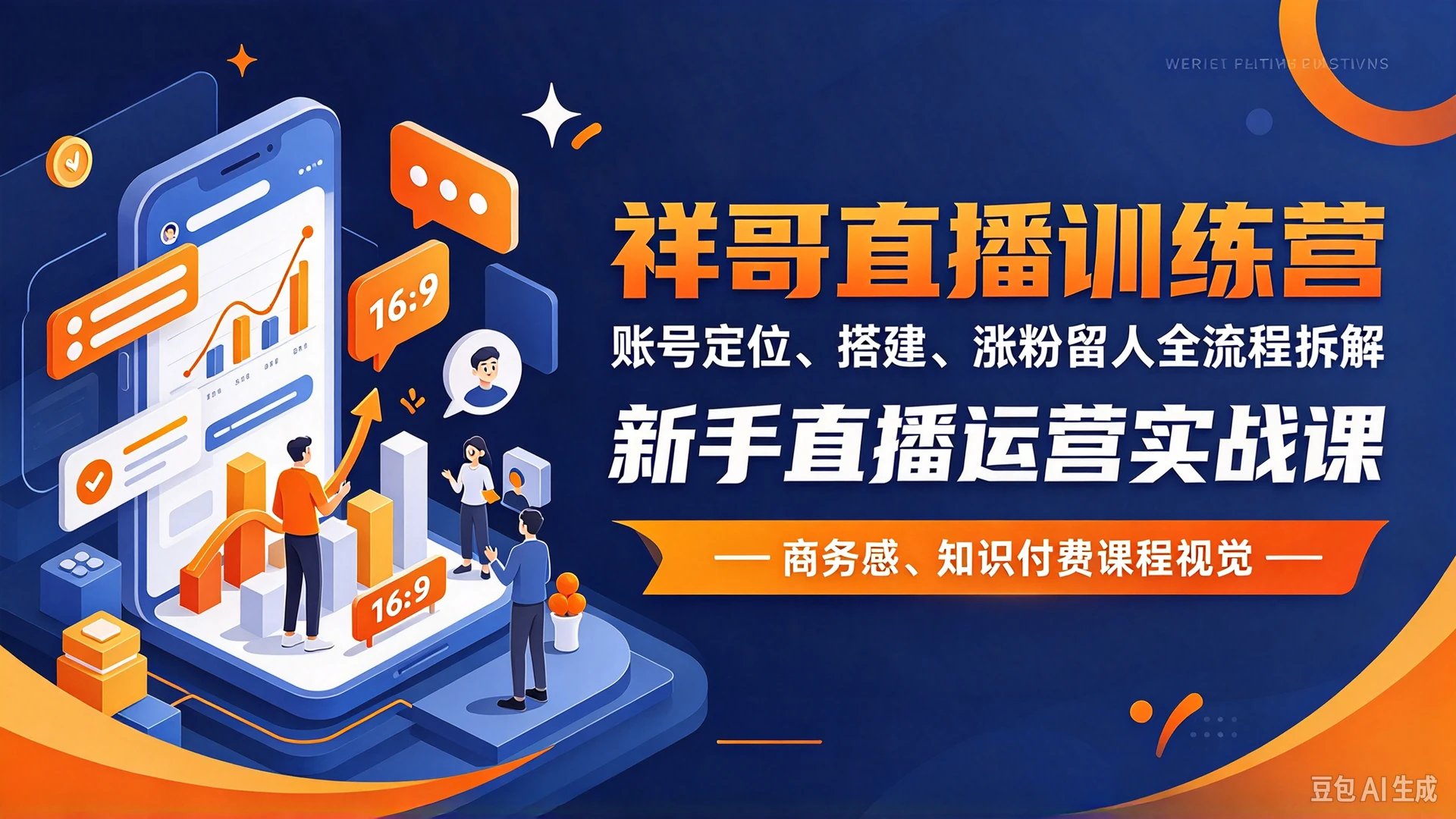 祥哥直播训练营，账号定位、搭建、涨粉留人全流程拆解，新手直播运营实战课-知行客