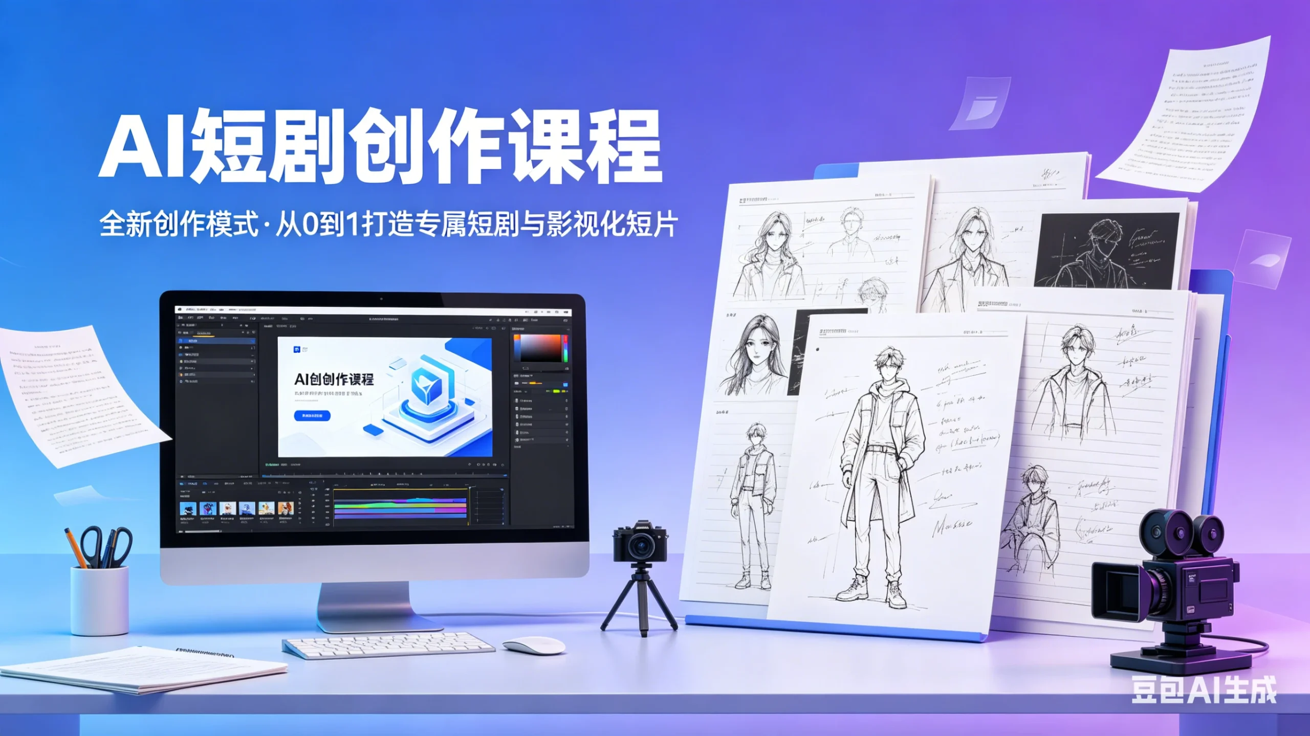 【精】AI短剧创作课程，全新创作模式，从0到1创作属于你自己的短剧和影视化短片 | 资源下载 - 知行客网赚项目-副业赚钱-互联网创业-资源整合知行客