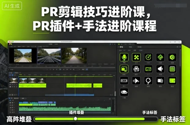 【精】PR剪辑技巧进阶课,PR插件+手法进阶课程 【精】PR剪辑技巧进阶课,PR插件+手法进阶课程