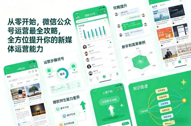 【精】从零开始，微信公众号运营最全攻略，全方位提升你的新媒体运营能力网赚项目-副业赚钱-互联网创业-资源整合知行客