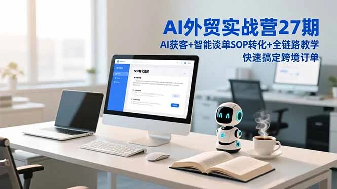 【精】AI外贸实战营27期,AI获客+智能谈单+SOP转化+全链路教学,快速搞定跨境订单 【精】AI外贸实战营27期,AI获客+智能谈单+SOP转化+全链路教学,快速搞定跨境订单