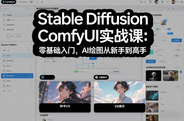 【精】Stable Diffusion ComfyUI实战课：零基础入门，AI绘图从新手到高手网赚项目-副业赚钱-互联网创业-资源整合知行客