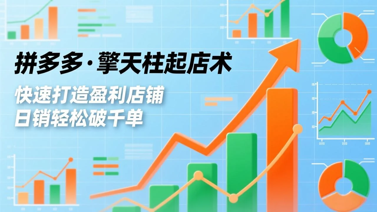 c332cb7e146dbd153ac2ad7e9e757ce1.webp 【精】拼多多·擎天柱起店术,爆流布局、利润起飞、不断流,快速打造盈利店铺,日销破千单(更新)