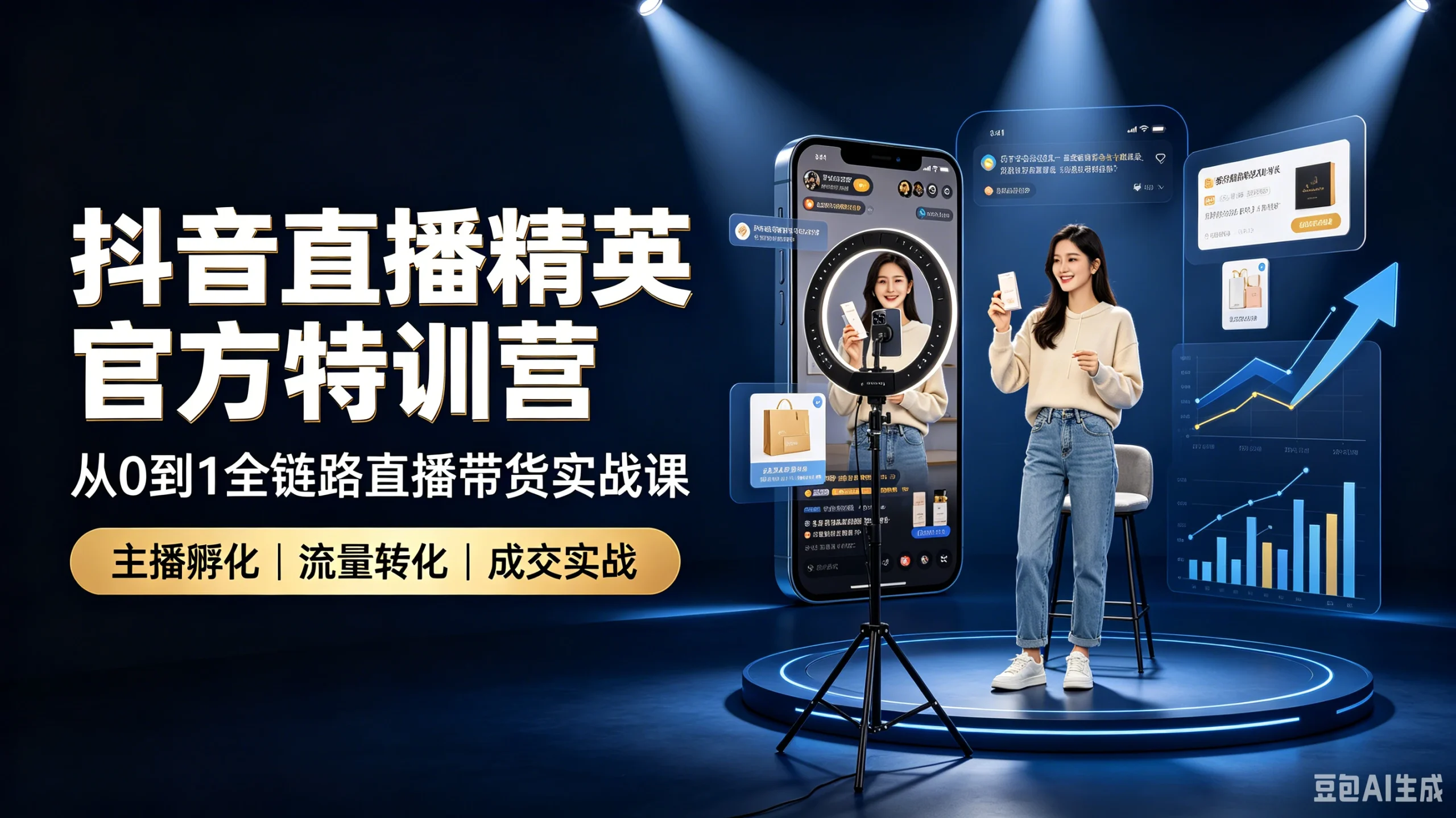 【精】爵优抖音直播精英官方特训营｜从0到1全链路直播带货实战课-知行客