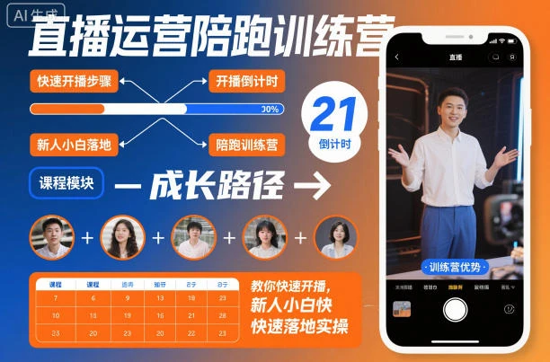 【精】直播运营陪跑训练营，教你快速开播，新人小白快速落地实操 | 资源下载 - 知行客网赚项目-副业赚钱-互联网创业-资源整合知行客