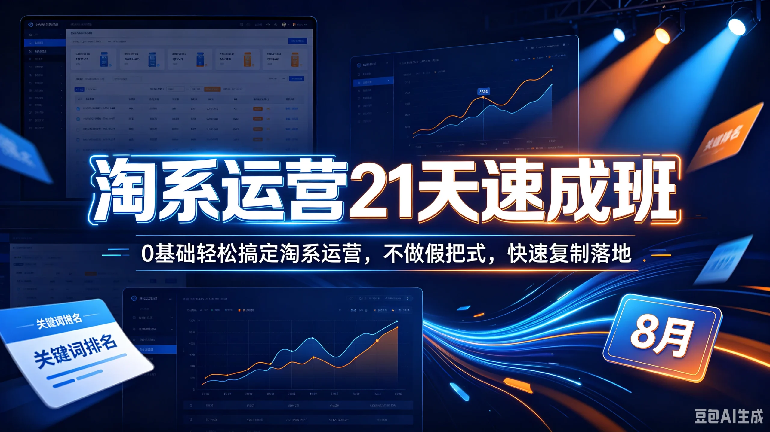 淘系运营21天速成班，0基础轻松搞定淘系运营，不做假把式，快速复制落地 （8月）-知行客