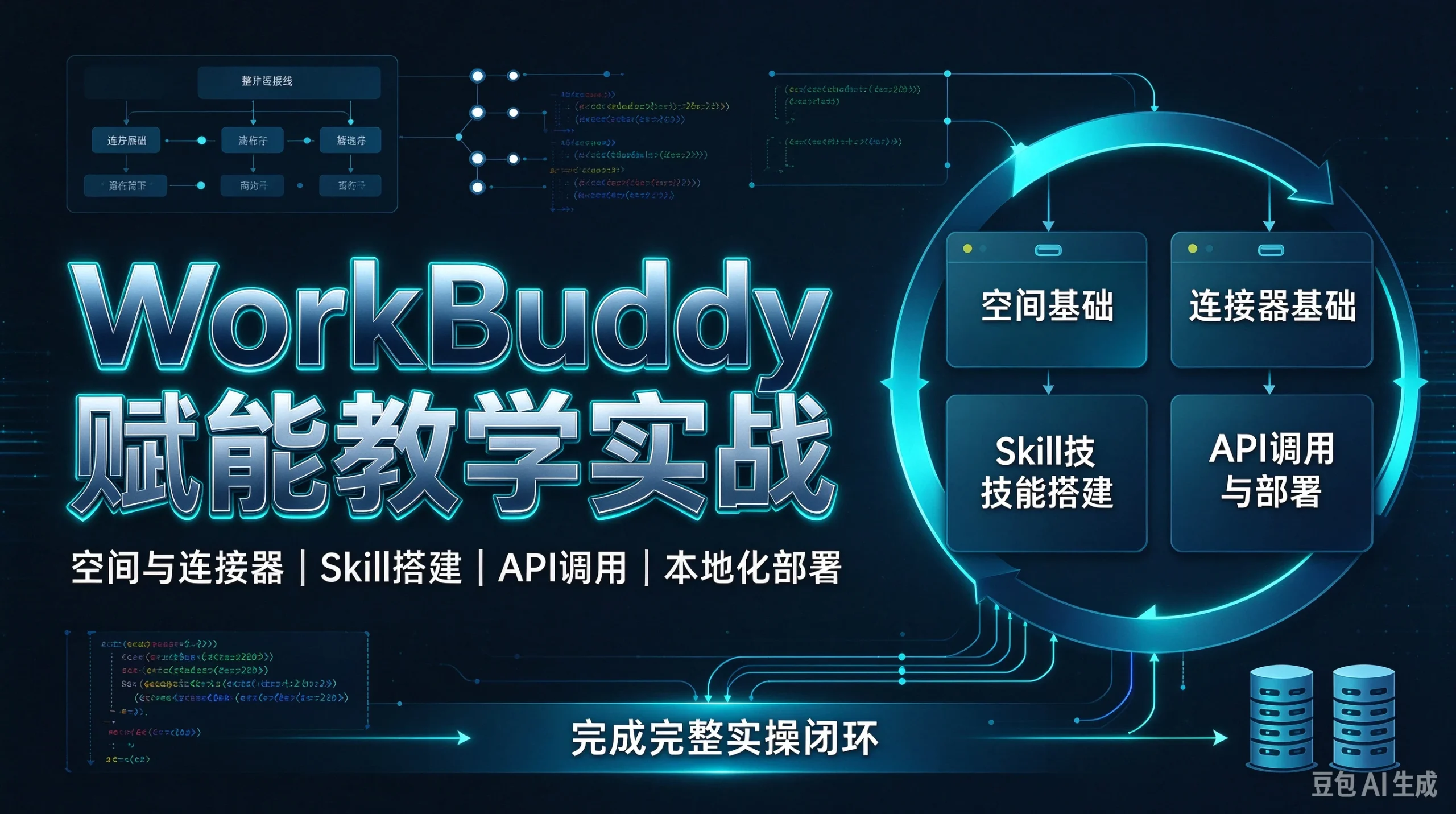 【精】WorkBuddy赋能教学实战，带你掌握空间与连接器基础，自主搭建各类skill技能，完成API调用与本地化部署的完整实操闭环-知行客