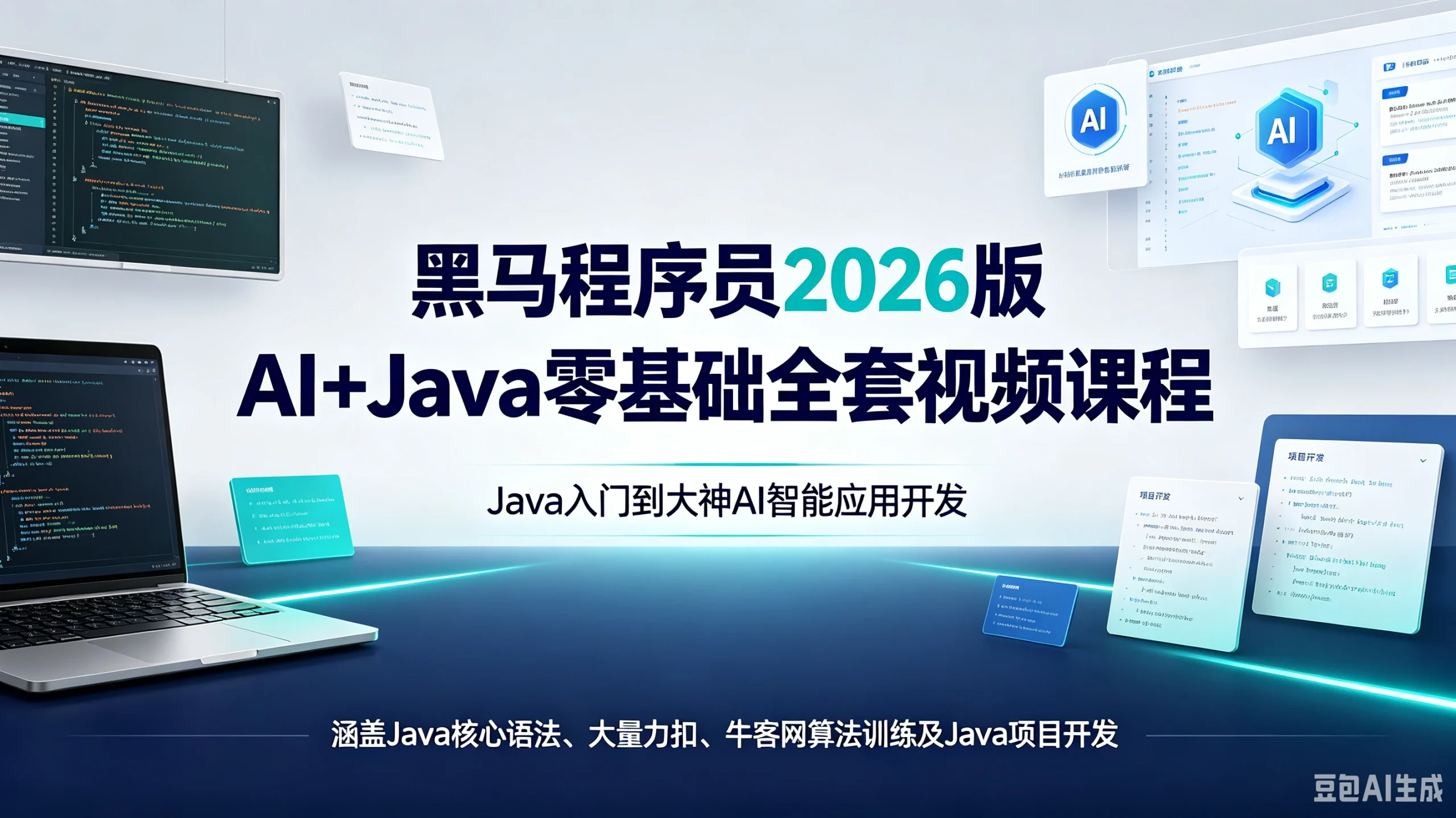 【精】黑马程序员2026版AI+Java零基础全套视频课程，Java入门到大神AI智能应用开发，涵盖Java核心语法、大量力扣、牛客网算法训练及Java项目开发-知行客