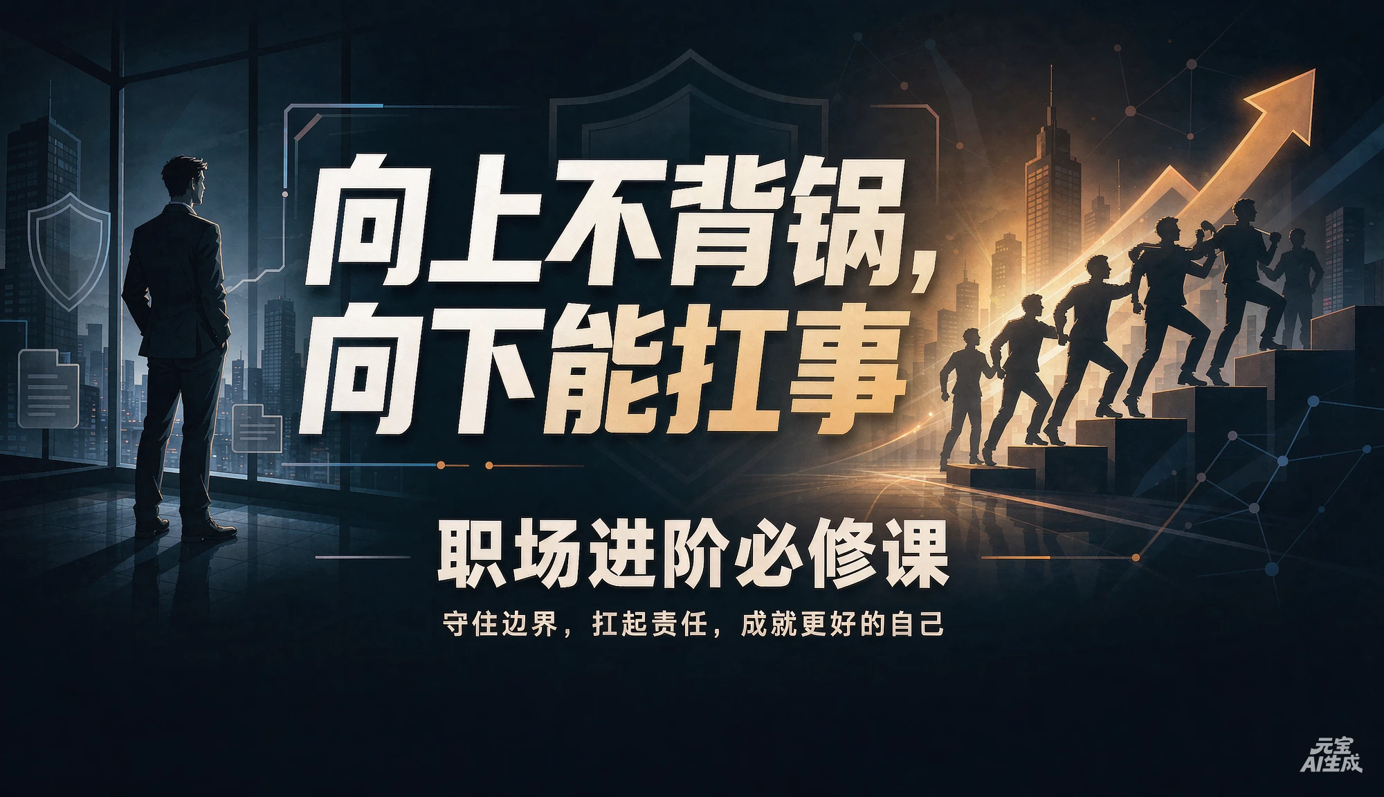 【精】向上不背锅，向下能扛事 职场进阶必修课-知行客