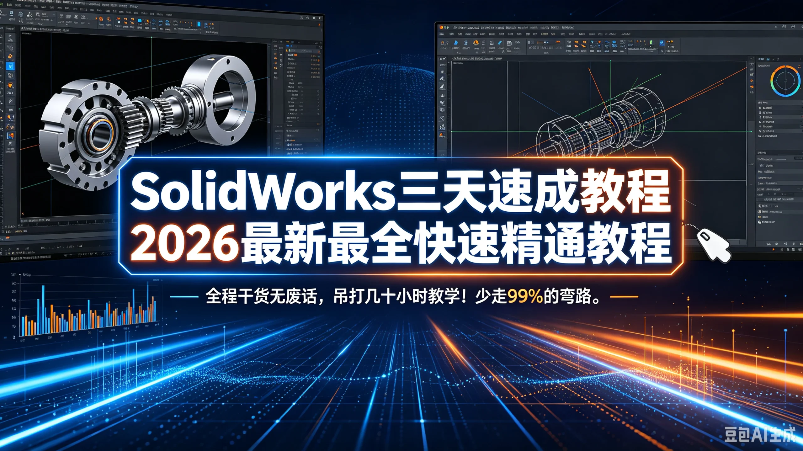 【精】SolidWorks三天速成教程2026最新最全快速精通教程，全程干货无废话，吊打几十小时教学！少走99%的弯路。-知行客