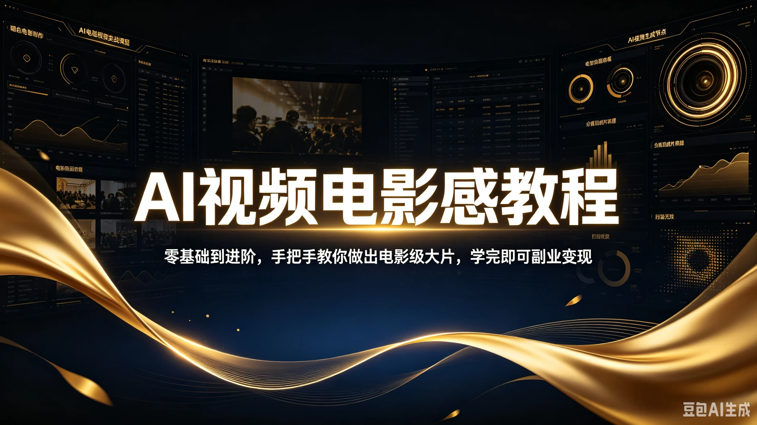 【精】AI视频电影感教程！零基础到进阶，手把手教你做出电影级大片，学完即可副业变现！-知行客