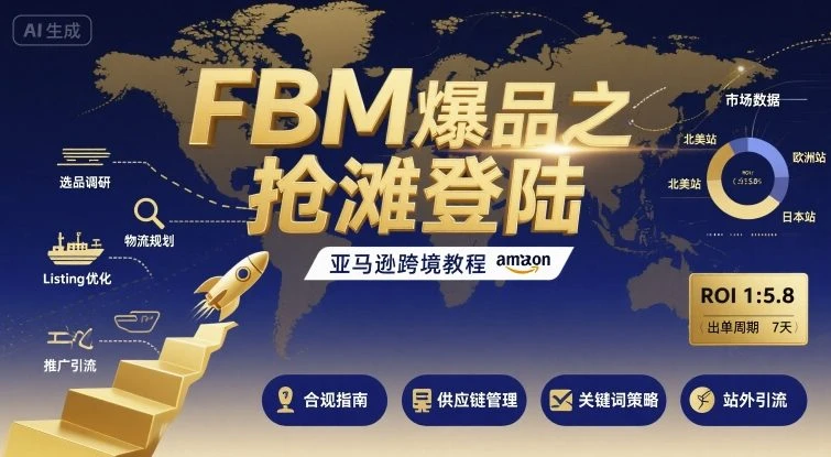 【精】FBM爆品之抢滩登陆-亚马逊跨境教程网赚项目-副业赚钱-互联网创业-资源整合知行客