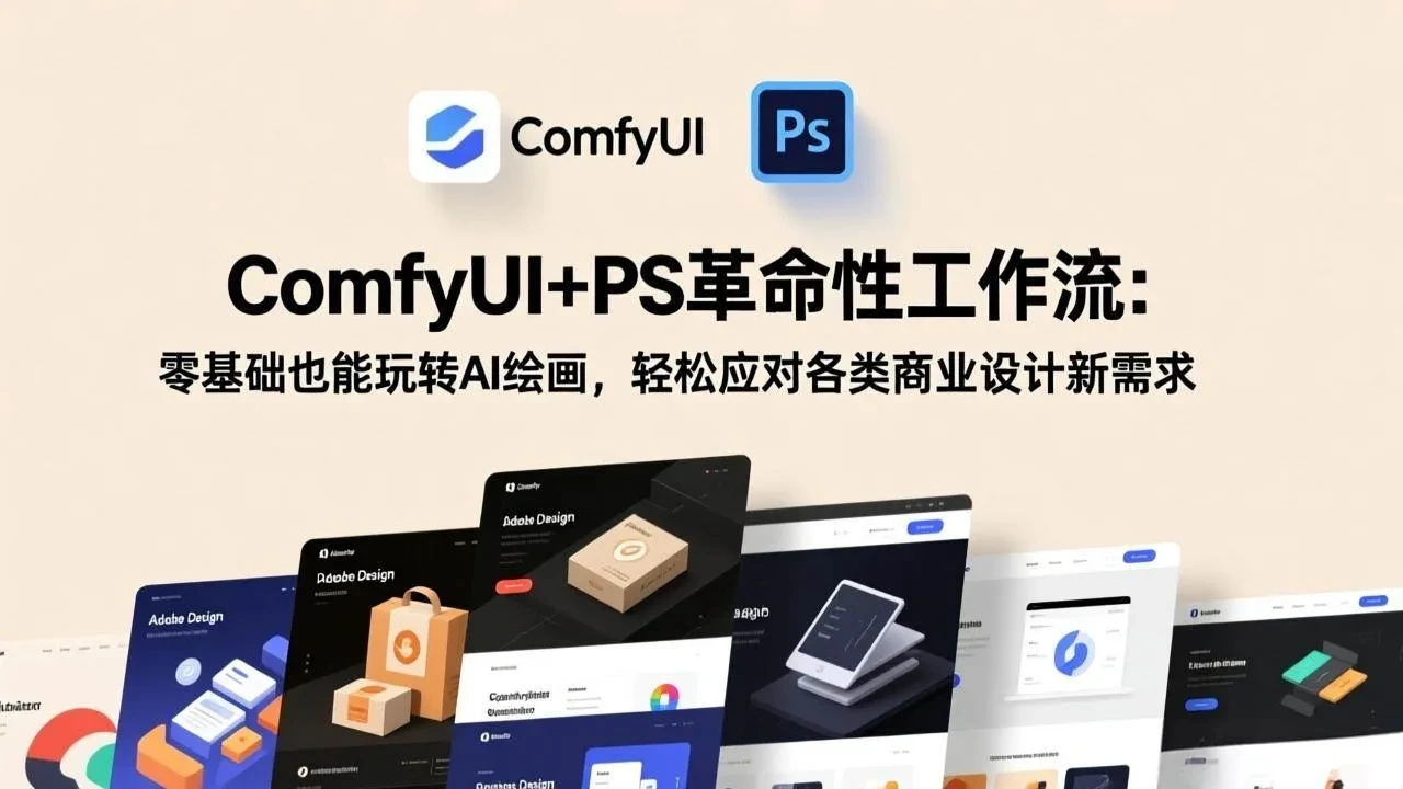 【精】ComfyUI+PS革命性工作流：零基础也能玩转AI绘画，轻松应对各类商业设计新需求网赚项目-副业赚钱-互联网创业-资源整合知行客