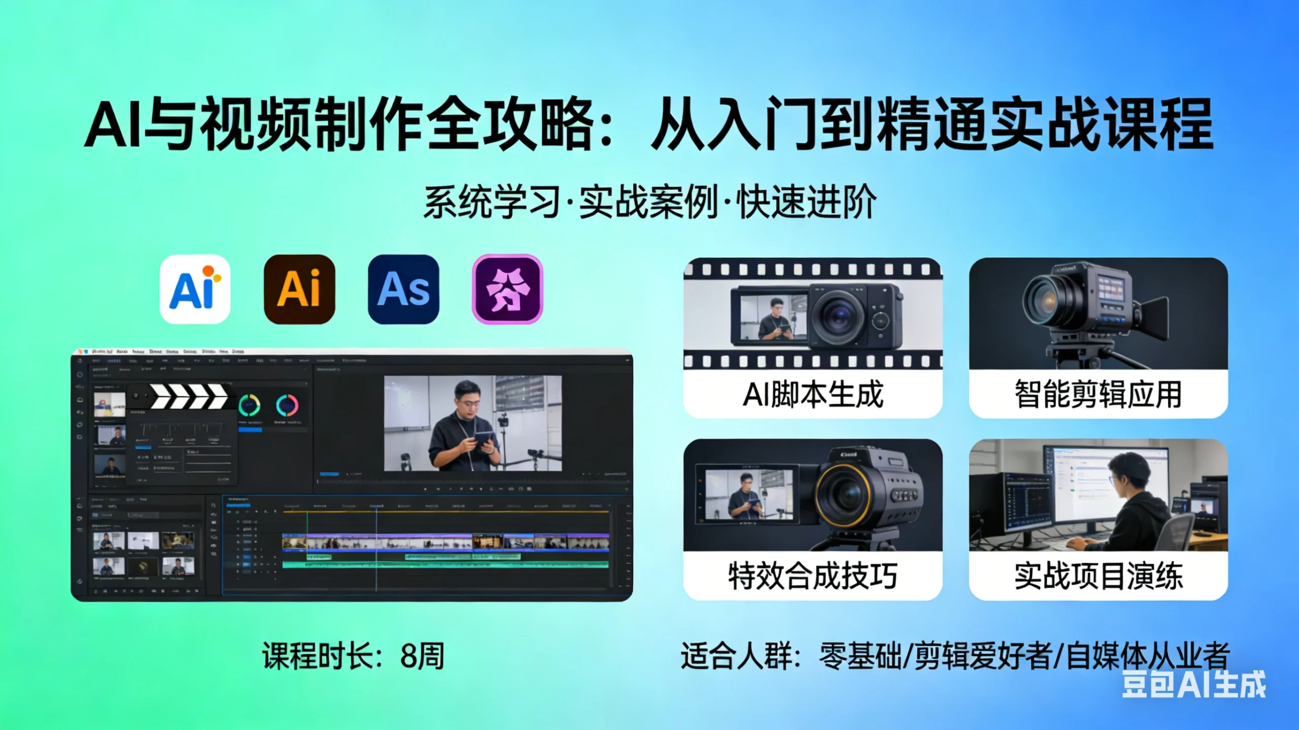 【精】AI与视频制作全攻略：从入门到精通实战课程网赚项目-副业赚钱-互联网创业-资源整合知行客