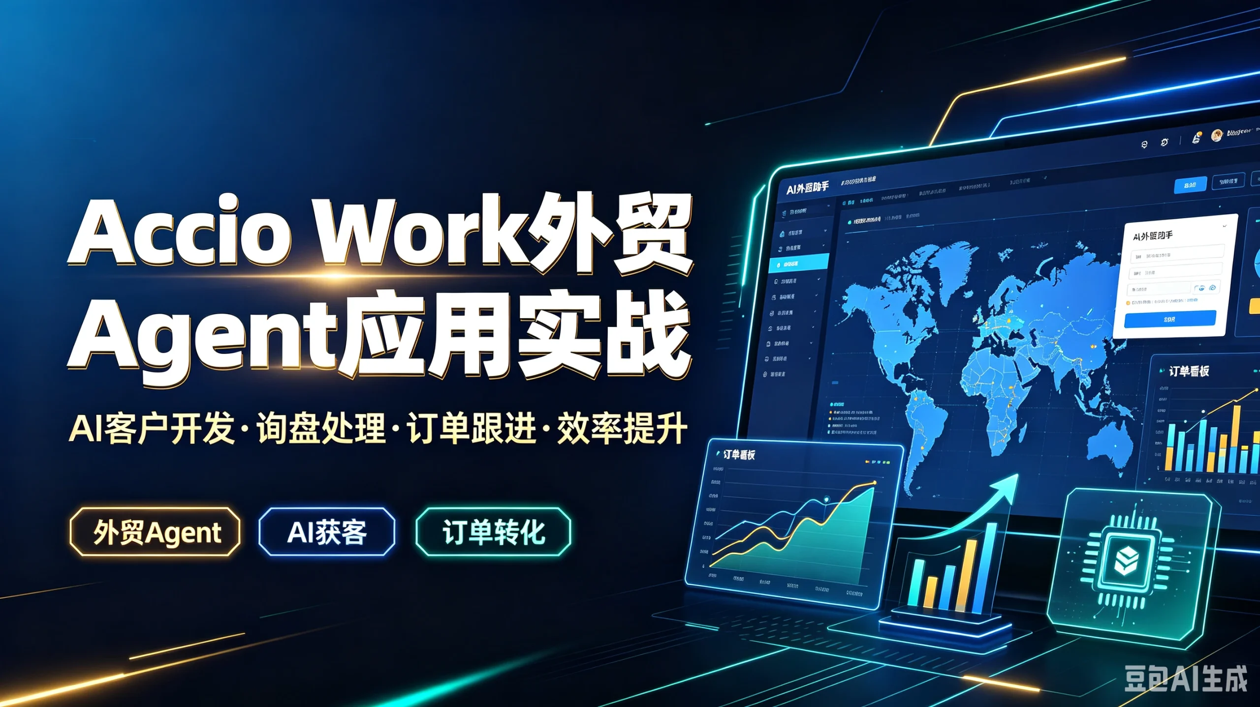 【精】Accio Work外贸Agent应用实战、AI客户开发·询盘处理·订单跟进·效率提升外贸AgentAI获客订单转化-知行客