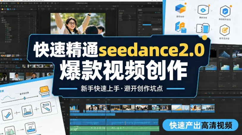 【精】快速精通seedance2.0爆款视频创作，快速产出高清视频，避开大量创作坑点，新手也能快速上手-知行客