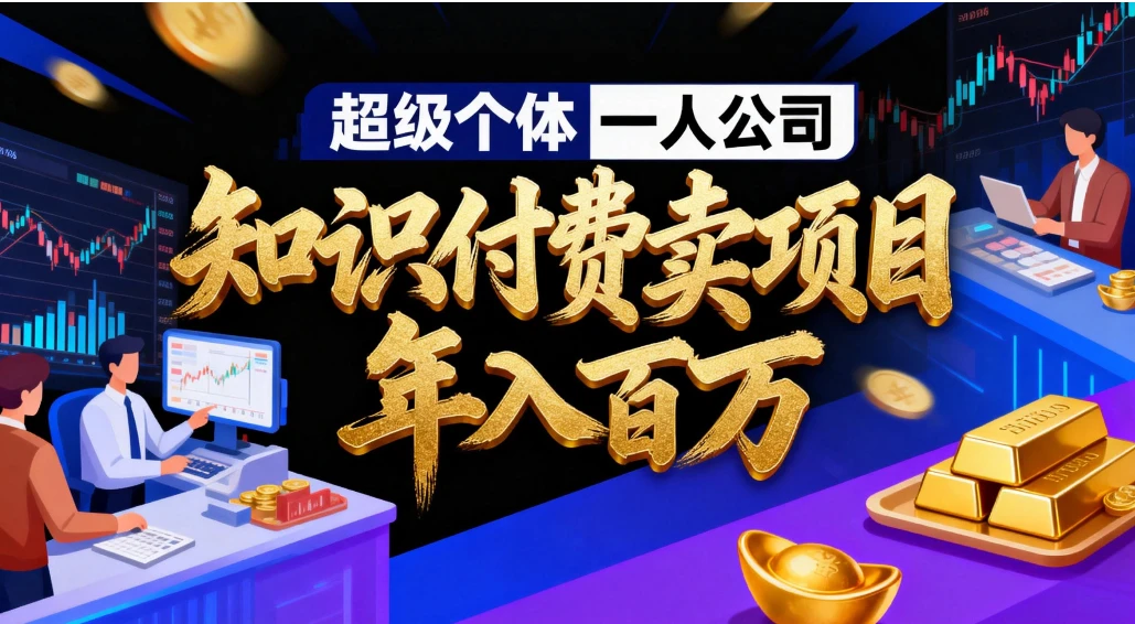 2026年“超级个体一人公司”私域卖项目年入百万，个人IP-精准引流-项目包装-转化成交网赚项目-副业赚钱-互联网创业-资源整合知行客