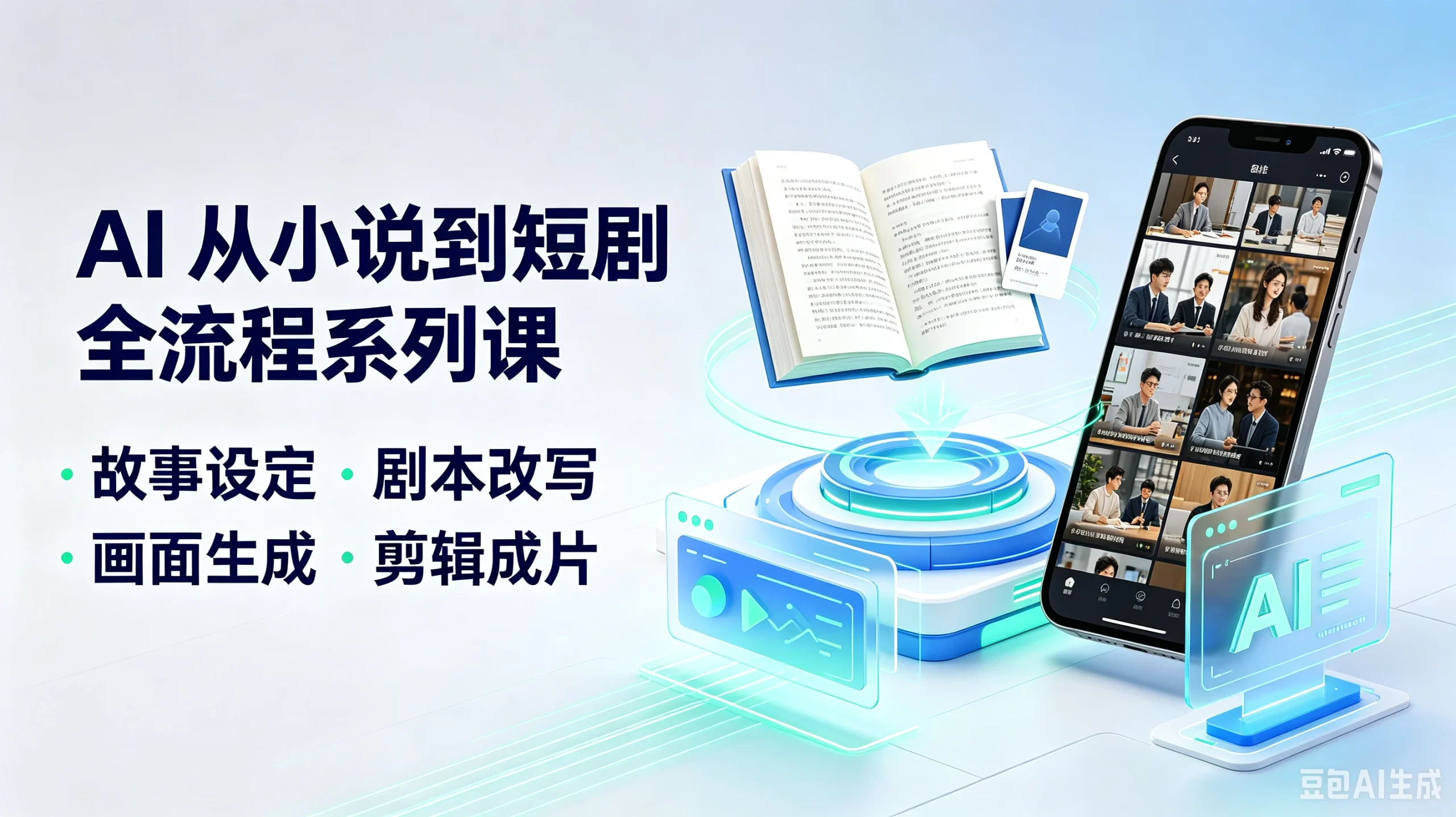 【精】AI从小说到短剧全流程系列课,故事设定·剧本改写、画面生成·剪辑成片 | 资源下载 - 知行客-知行客
