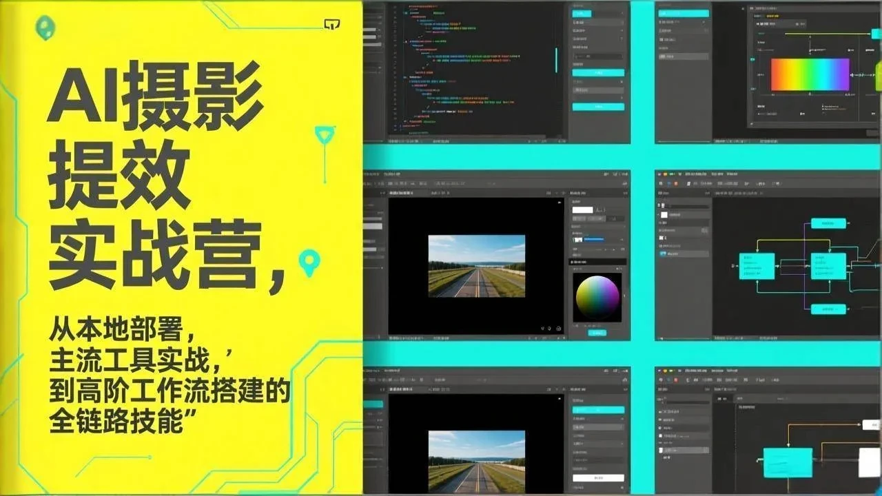 【精】AI+摄影提效实战营，从本地部署，主流工具实战，到高阶工作流搭建的全链路技能网赚项目-副业赚钱-互联网创业-资源整合知行客