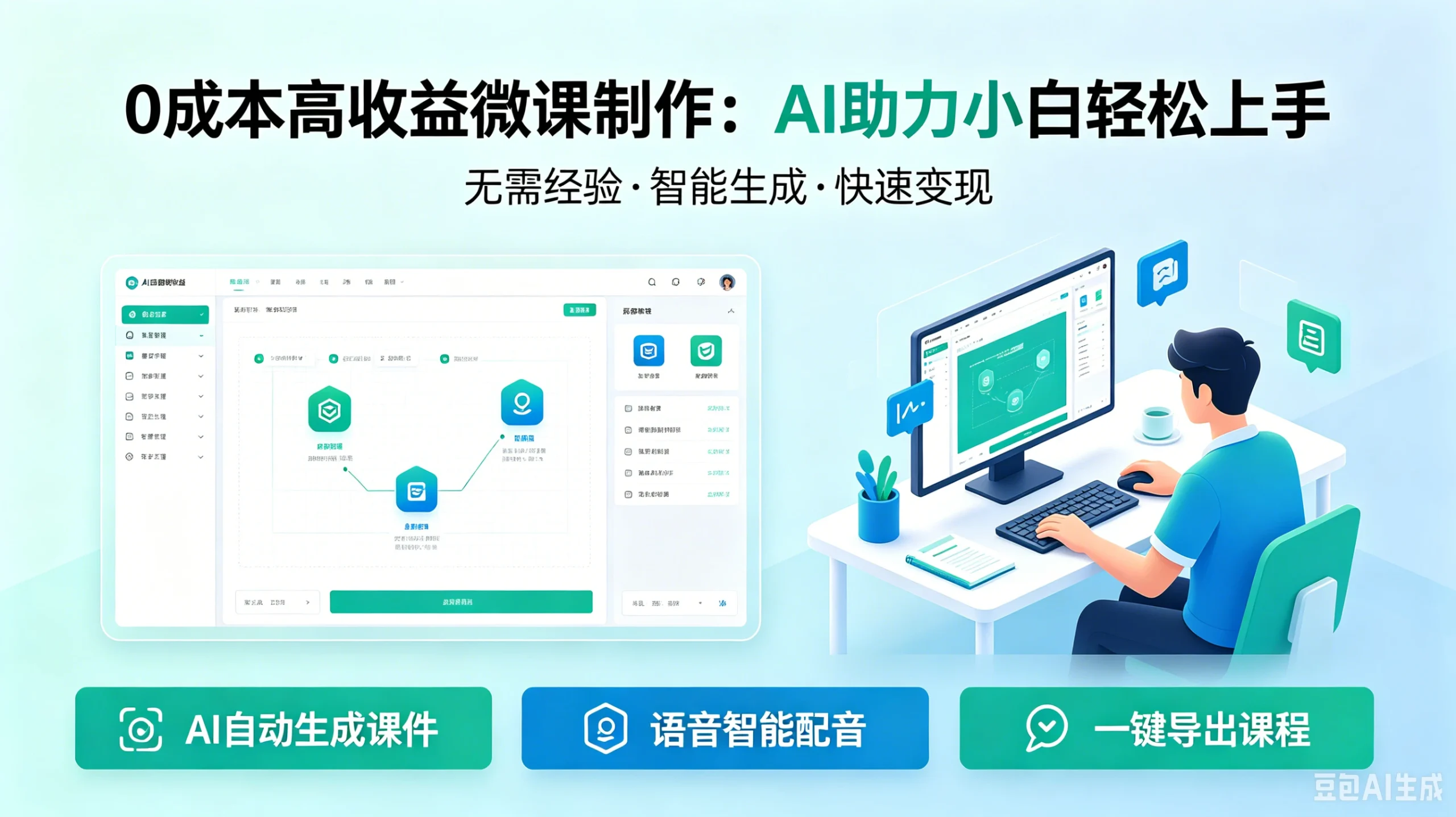 微课制作，0成本高收益，AI助力，小白轻松上手-知行客