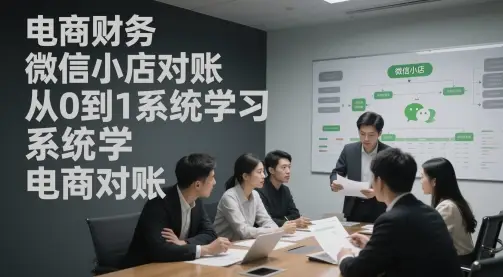 电商财务微信小店对账,从0到1系统学习电商对账 电商财务微信小店对账,从0到1系统学习电商对账