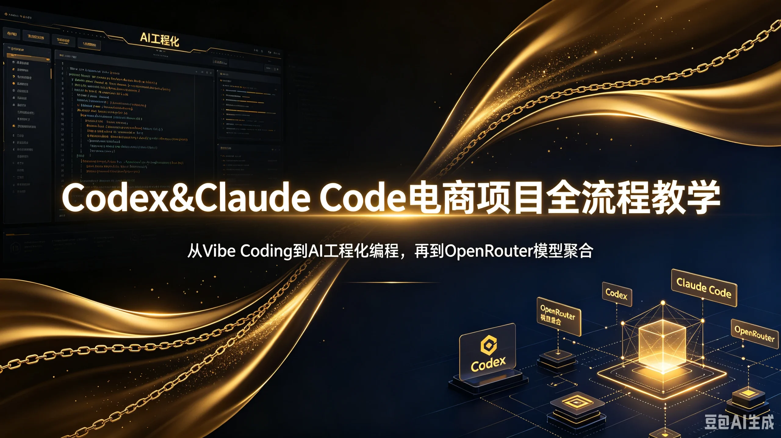 【精】Codex&Claude Code电商项目全流程教学，从Vibe Coding到AI工程化编程，再到OpenRouter模型聚合-知行客