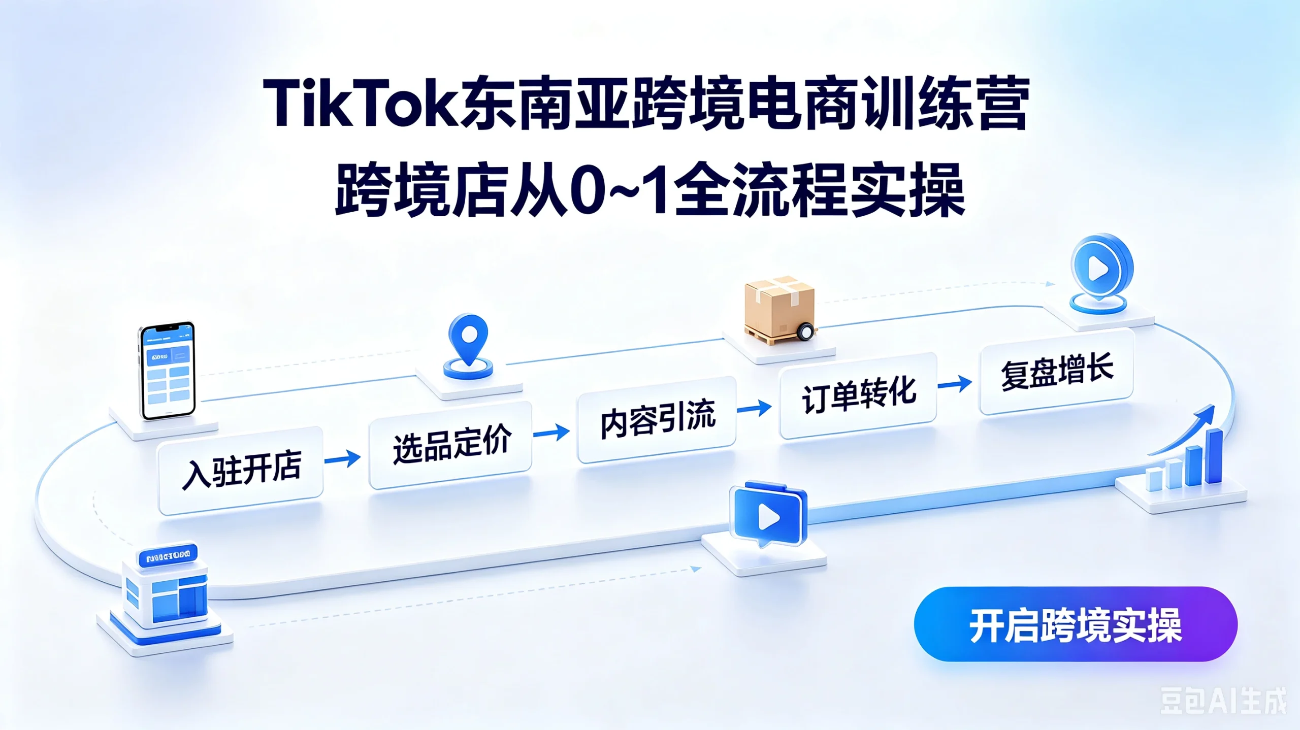 【精】TikTok东南亚跨境电商训练营跨境店从0~1全流程实操,复盘增长、订单转化、内容引流、选品定价、入驻开店 | 资源下载 - 知行客-知行客
