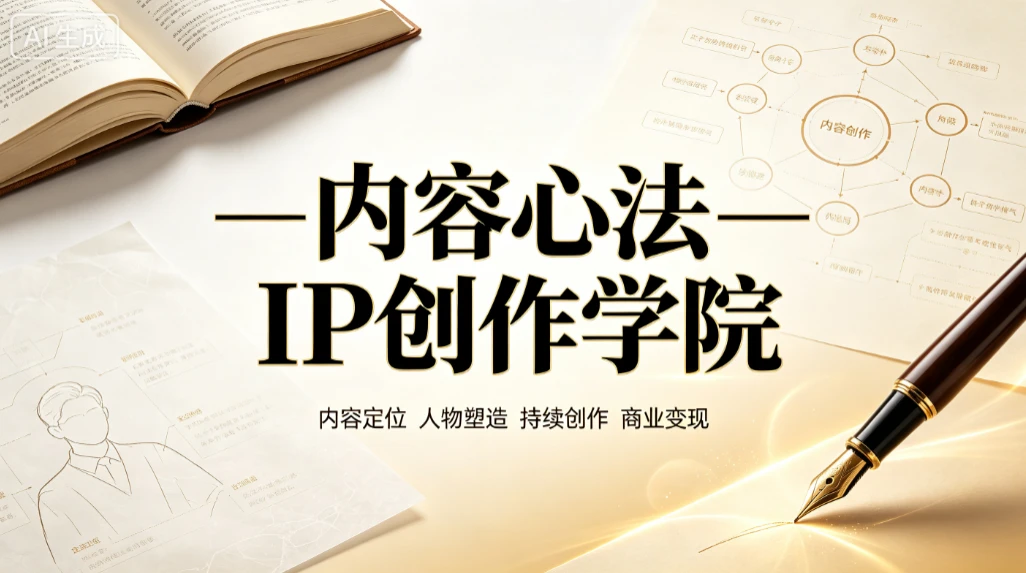 【精】内容心法—IP创作学院，内容定位、人物塑造、持续创作、商业变现-知行客