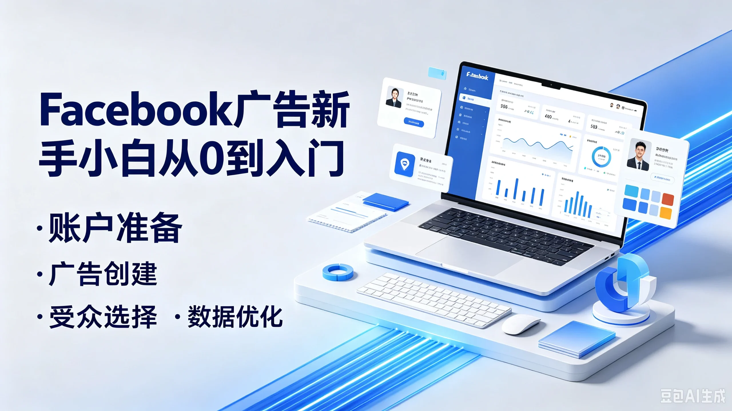 【精】Facebook广告新手小百从0到入门，账户准备·广告创建·受众选择、数据优化-知行客
