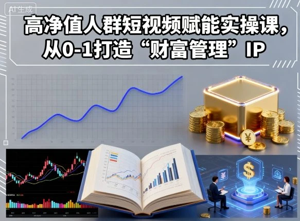 【精】高净值人群短视频赋能实操课，从0-1打造“财富管理”IP | 资源下载 - 知行客网赚项目-副业赚钱-互联网创业-资源整合知行客