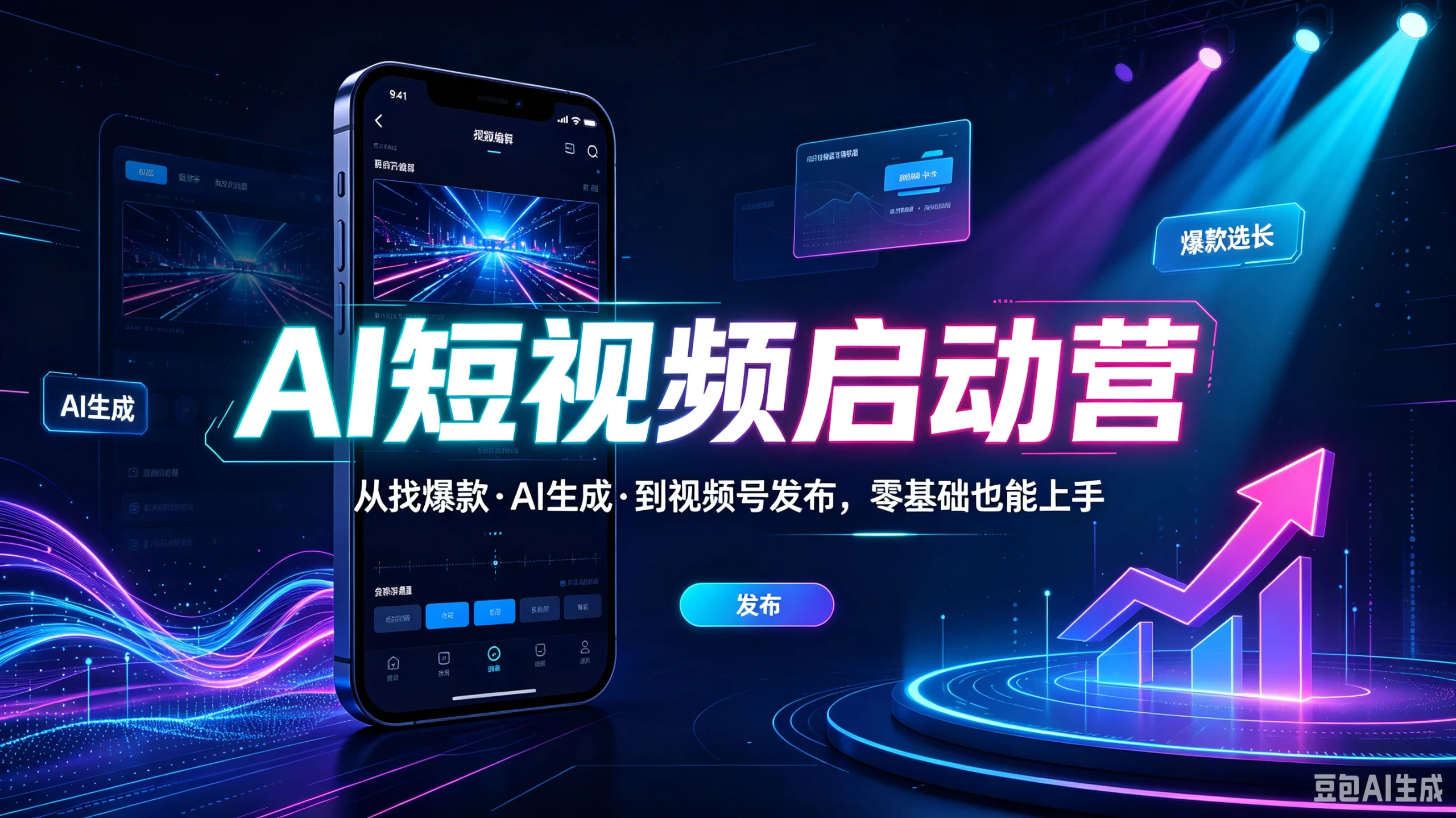 【精】AI短视频启动营，从找爆款·AI生成·到视频号发布，零基础也能上手-知行客